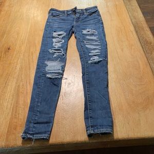 American eagle dark blue jeans